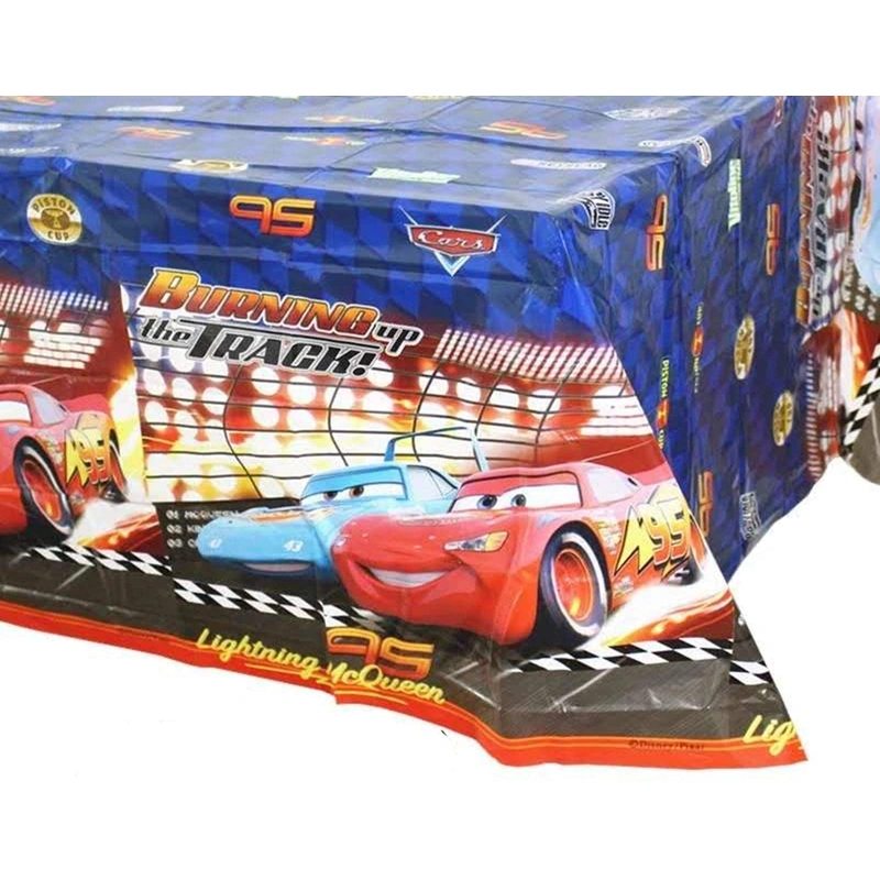 1 Pack Cars Themed Birthday Party Decorations u2013 Disposable Cars Plastic Tablecloth | 71.25 x51.96 u201d, Disposable Table Cover | Cars Party Supplies for Kids