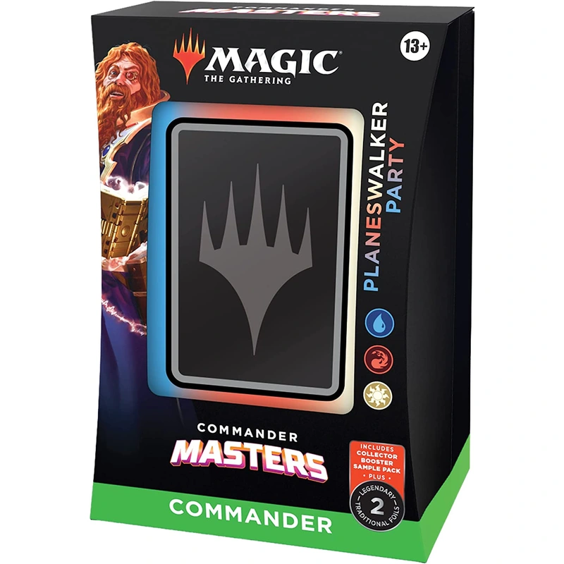 ,Nder Masters ,Nder Deck – Planeswalker Party (100-Card Deck, 2-Card Collector Booster Sample Pack + Accessories)